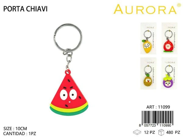 Ciondoli Portachiavi AURORA in Silicone: Collezione Frutta