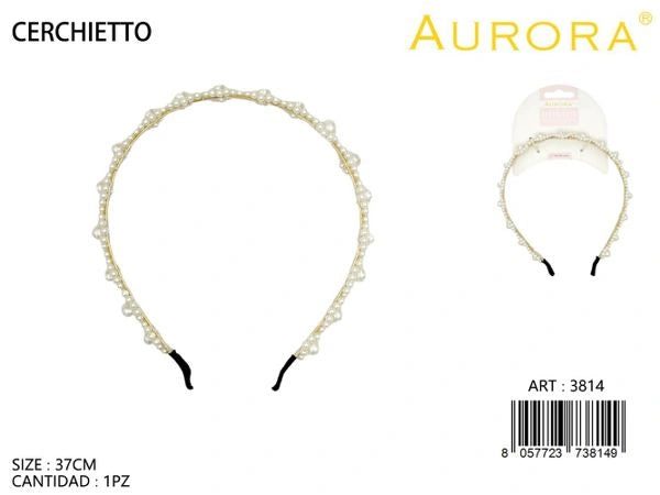 Cerchietto Gioiello AURORA: Design a Coroncina con Perle