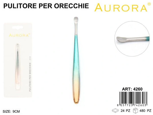 Curette Auricolare AURORA: Strumento per la Pulizia delle Orecchie in Acciaio