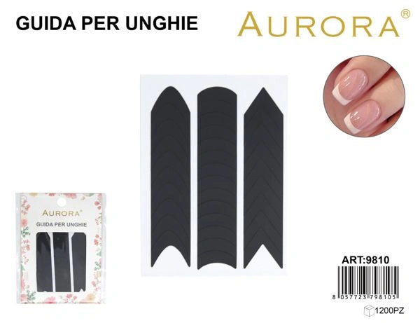 Strisce Adesive Guida AURORA: Per una French Manicure Perfetta