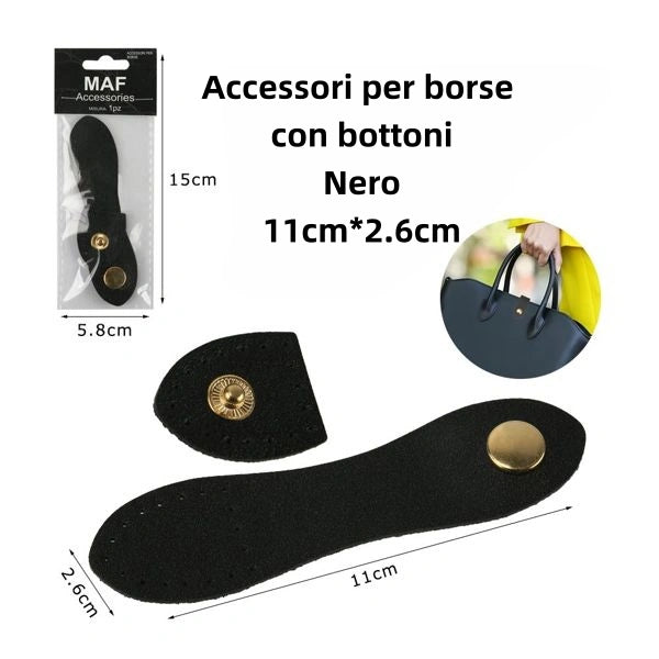 Accessori per borse con bottoni nero 11cm*2.6cm - SUNTIMEMODA