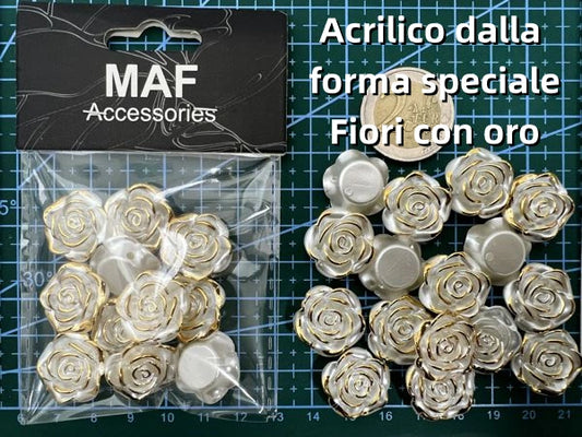 Acrilico dalla forma speciale fiori con oro - SUNTIMEMODA