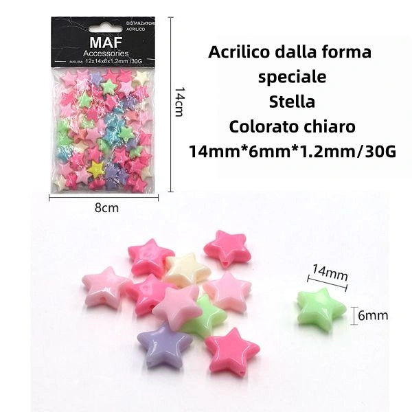 Acrilico dalla forma speciale stella colorato chiaro - SUNTIMEMODA