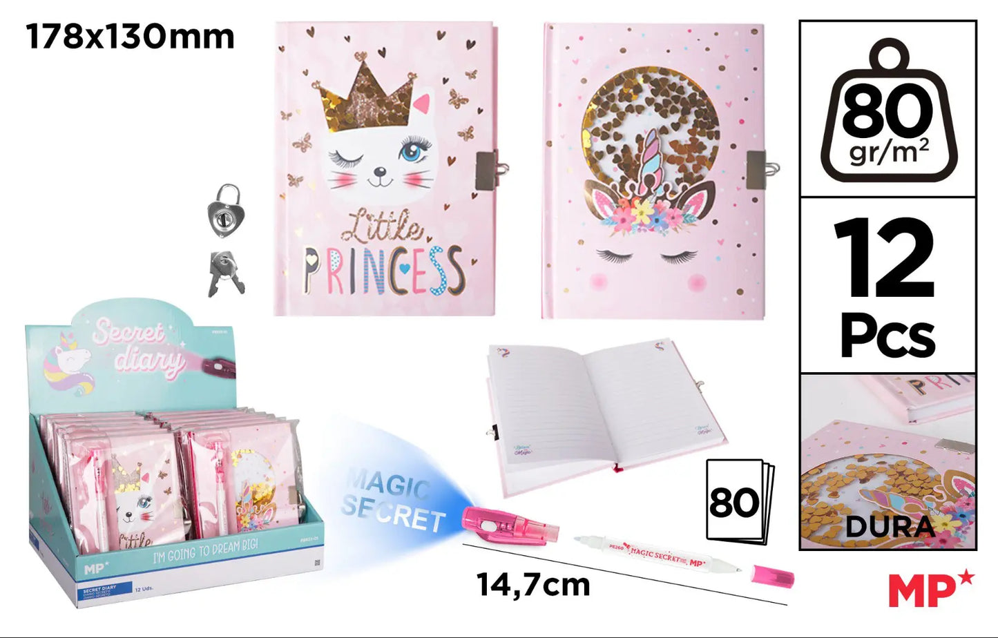 Blocco note con lucchetto con un penna magic secret - SUNTIMEMODA