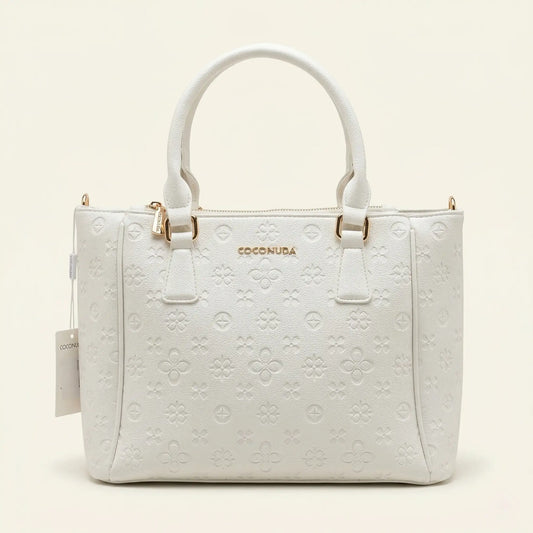 Borsa a mano Coconuda bianca elegante per outfit primaverili - SUNTIMEMODA