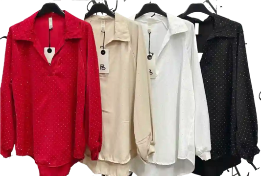 Camicia con brillantini - SUNTIMEMODA