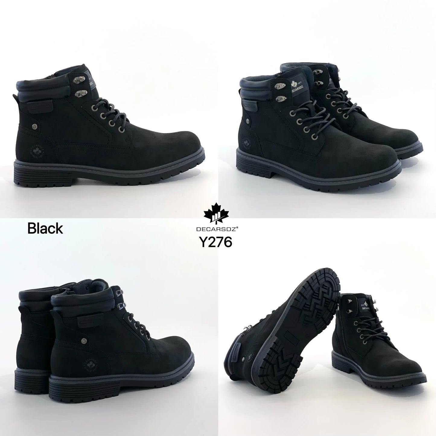 DECARSDZ Scarponcini da uomo NERO - SUNTIMEMODA