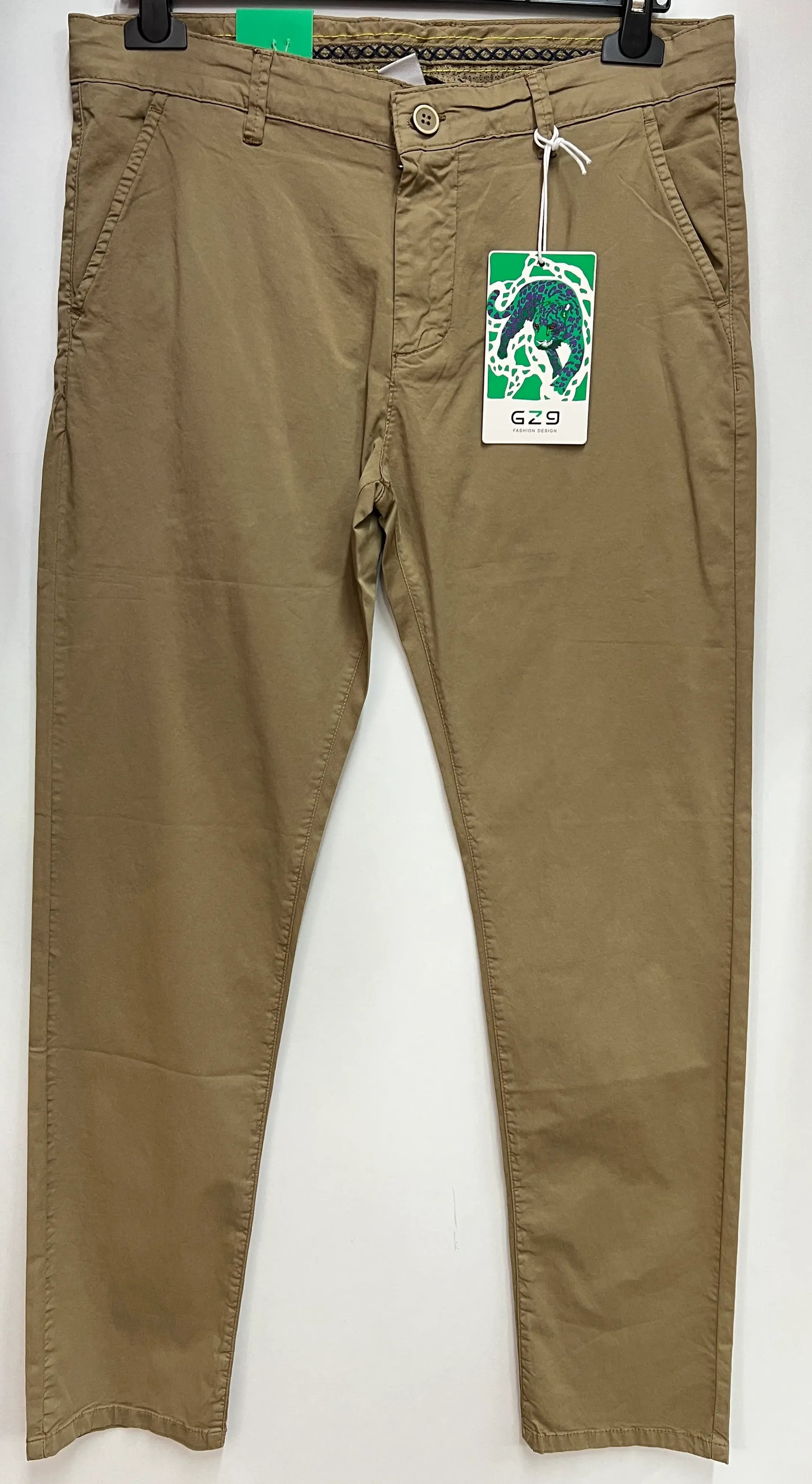 GZ9 pantalone per uomo leggero estivo khaki - SUNTIMEMODA