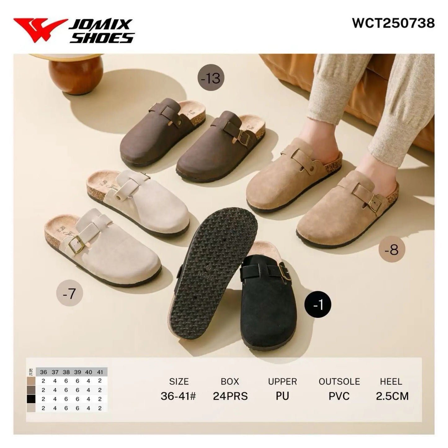 JOMIX sabot da donna NERO - SUNTIMEMODA