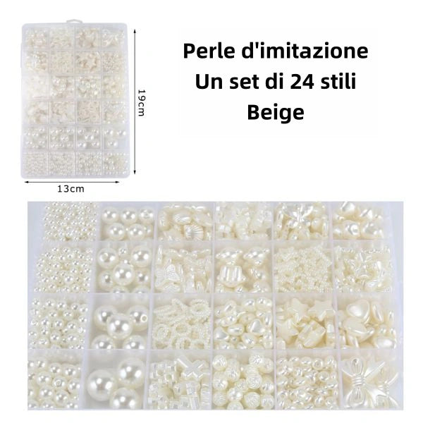 Perle di imitazione un set di 24 stili beige - SUNTIMEMODA