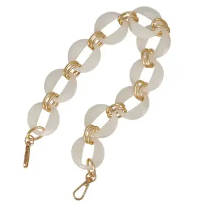 Tracolla in acrilico bianco - SUNTIMEMODA