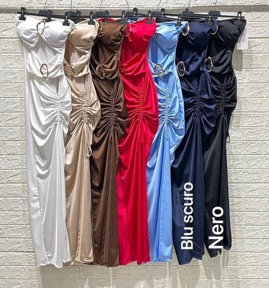 Vestito Tubino con Fibbie color - SUNTIMEMODA