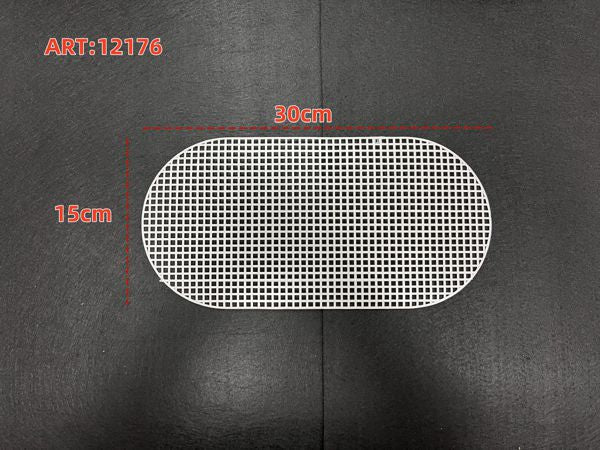 Base ovale grande in rete plastica 30x15cm per fondo borse artigianali art 12176 - SUNTIMEMODA