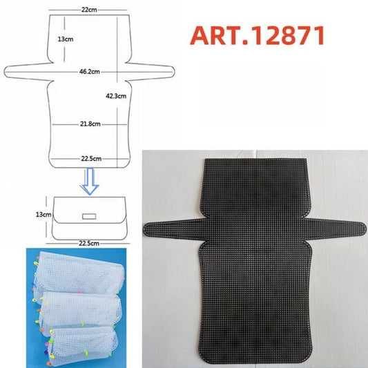 Base per borsa in rete plastica misura media 22.5x13cm art. 12871 per lavori a uncinetto - SUNTIMEMODA