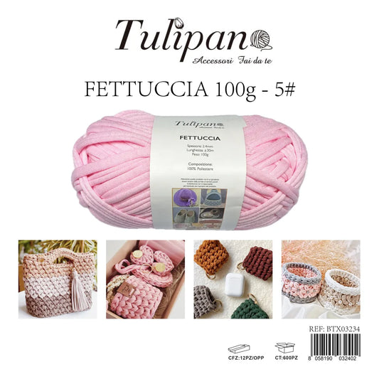 Gomitolo di Fettuccia Tulipan per Uncinetto 100g