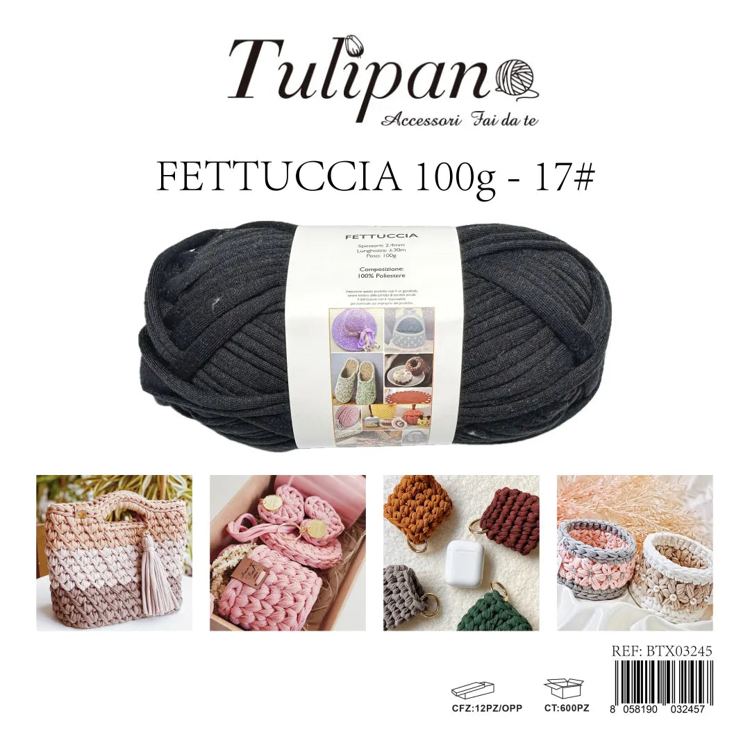 Gomitolo di Fettuccia Tulipan per Uncinetto 100g
