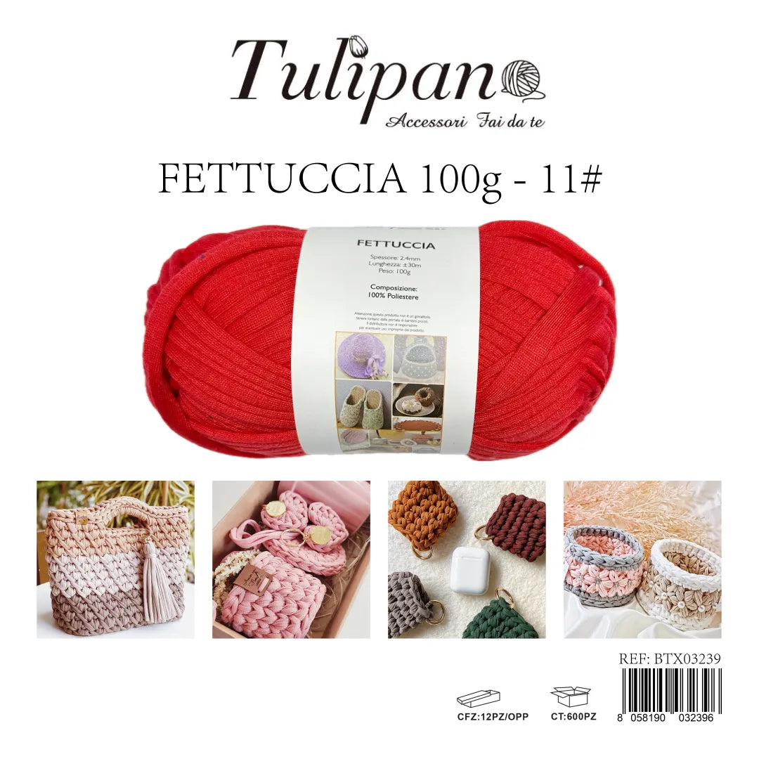 Gomitolo di Fettuccia Tulipan per Uncinetto 100g