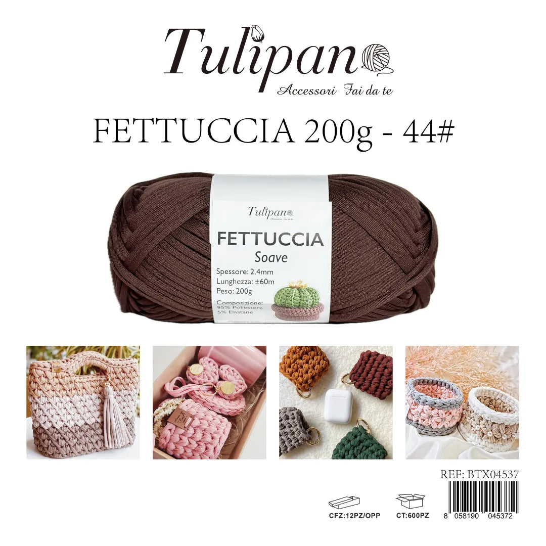 Gomitolo di Fettuccia Elastica Tulipan Soave per Uncinetto 200g