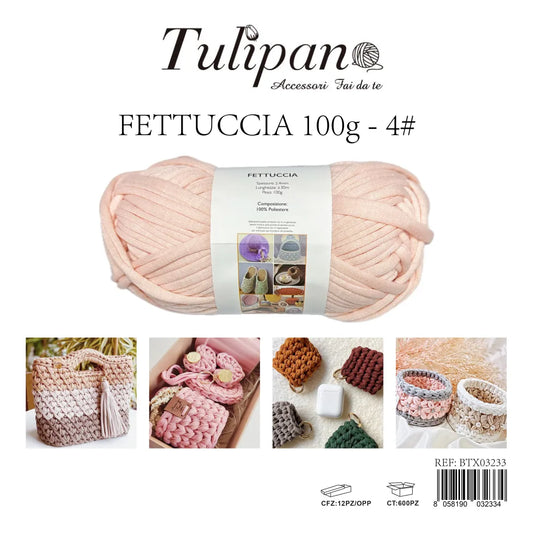 Gomitolo di Fettuccia Tulipan per Uncinetto 100g