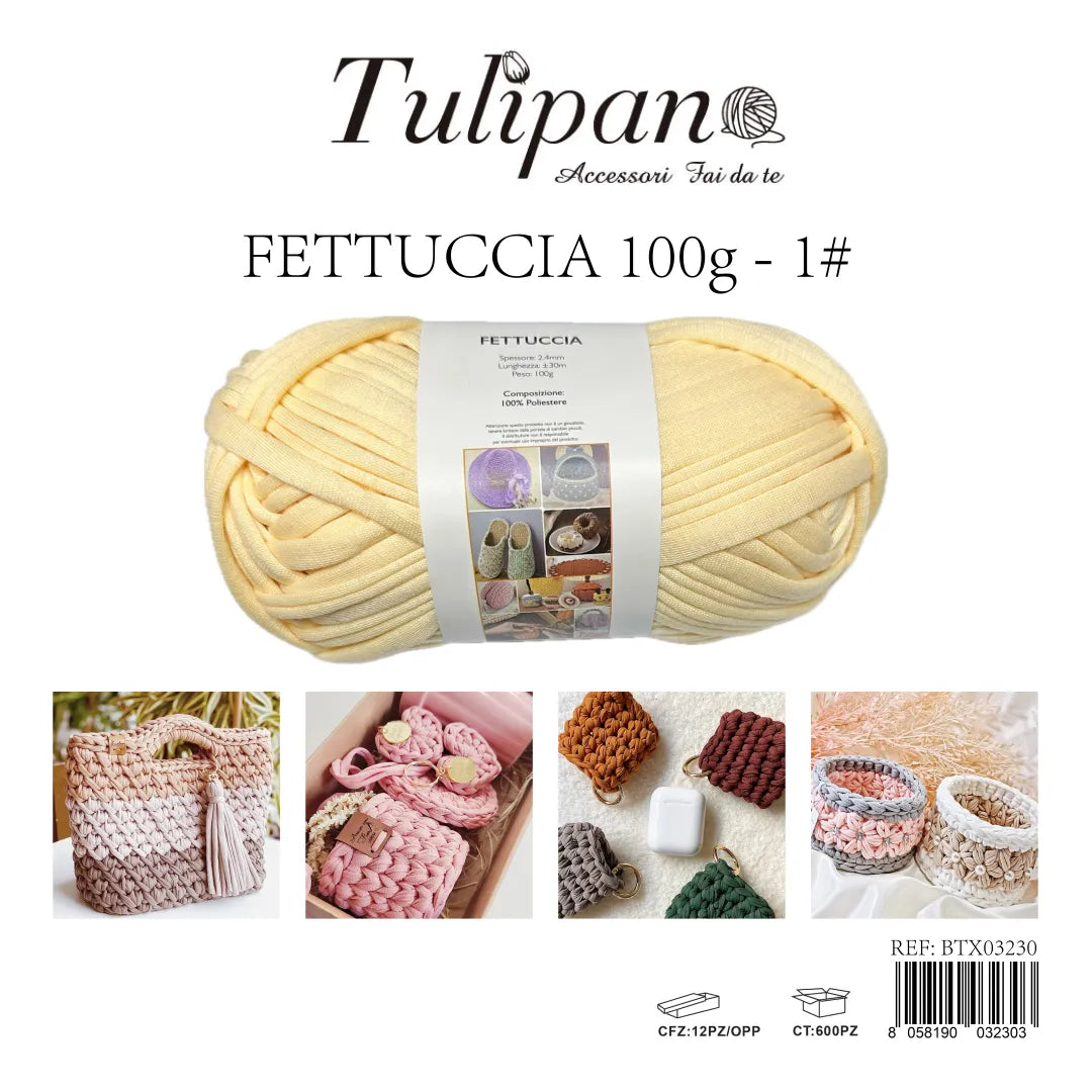 Gomitolo di Fettuccia Tulipan per Uncinetto 100g
