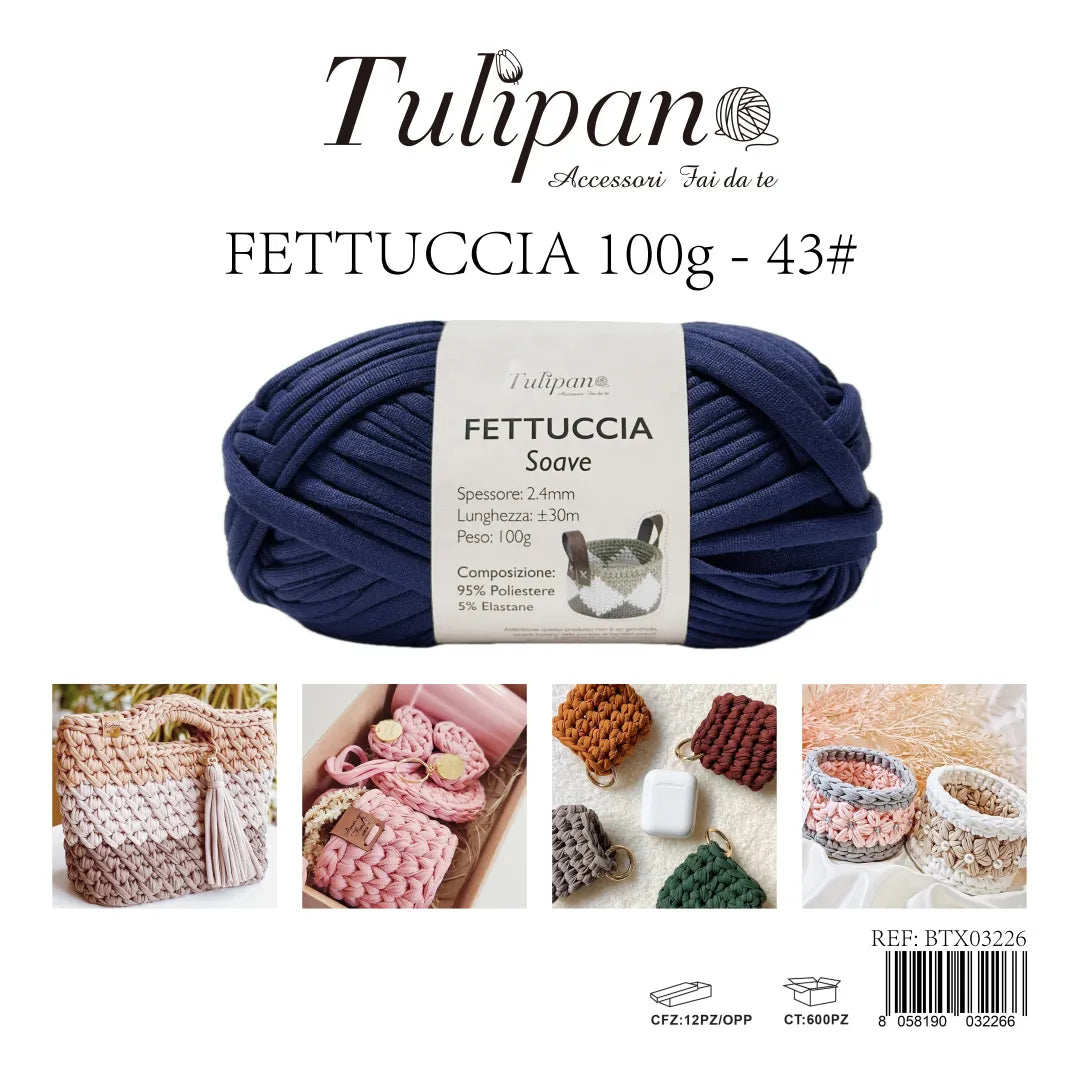 Gomitolo di Fettuccia Tulipan per Uncinetto 100g