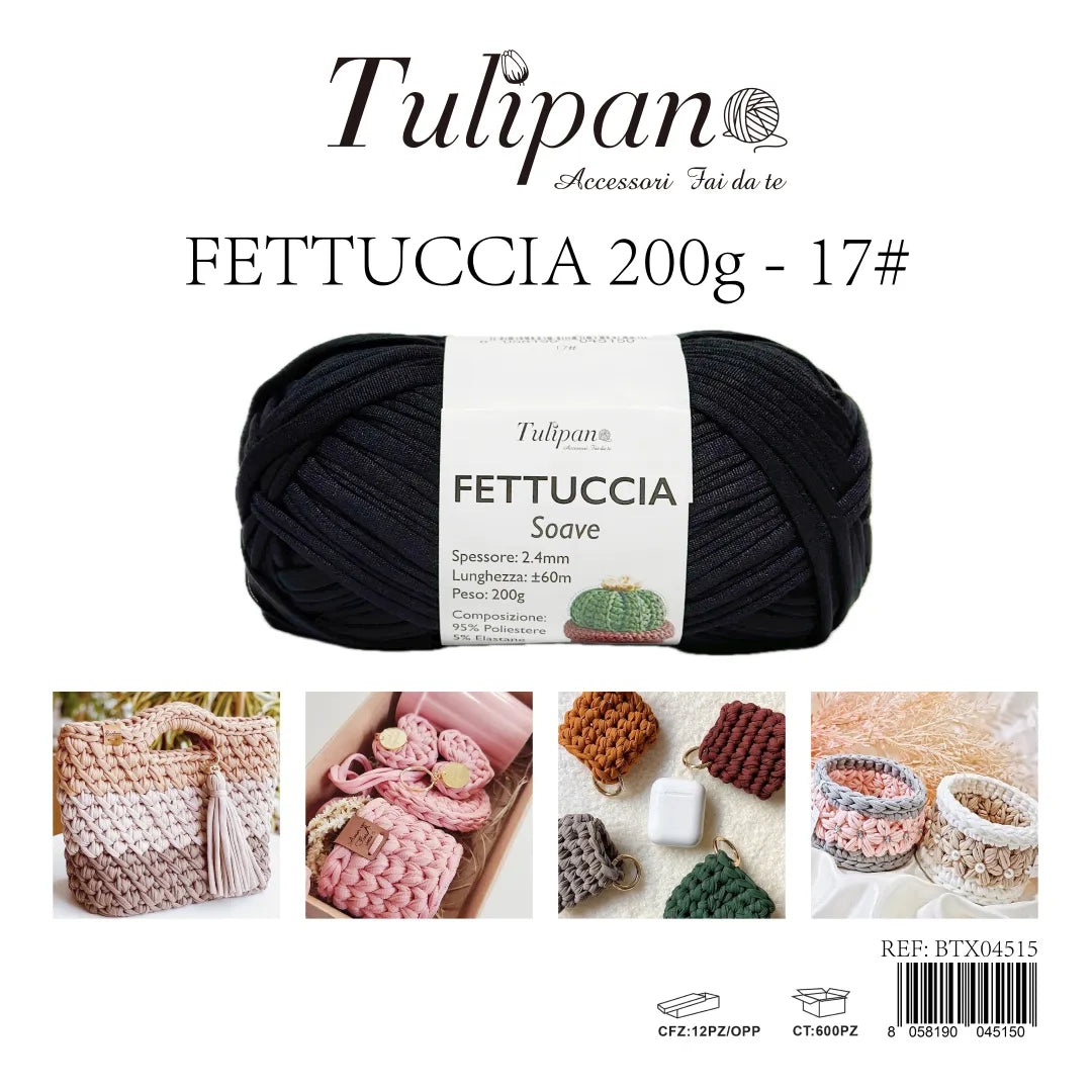 Gomitolo di Fettuccia Elastica Tulipan Soave per Uncinetto 200g
