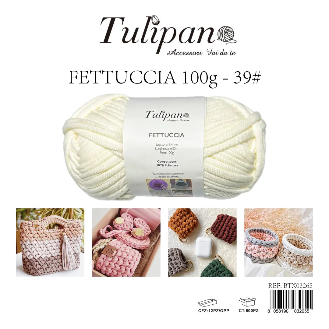 Gomitolo di Fettuccia Tulipan per Uncinetto 100g