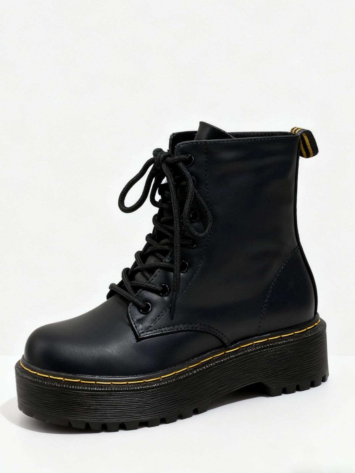 Martin boots with yellow line