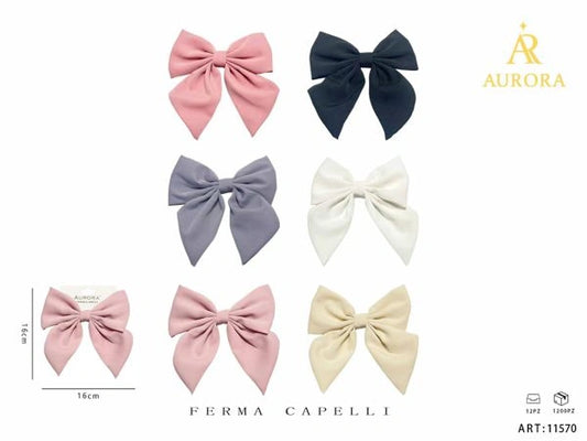 Maxi Fiocco Fermacapelli AURORA in Tessuto Morbido