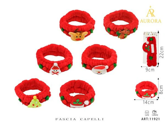 Fascia Elastica Natalizia AURORA: Accessorio Beauty in Peluche con Personaggi 3D