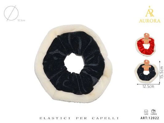 Fermacoda Scrunchie Invernale AURORA: Velluto Elegante con Bordo Soffice
