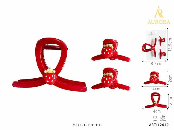 Collection AURORA « Noël rouge » : Accessoires pour cheveux rouges pour les fêtes