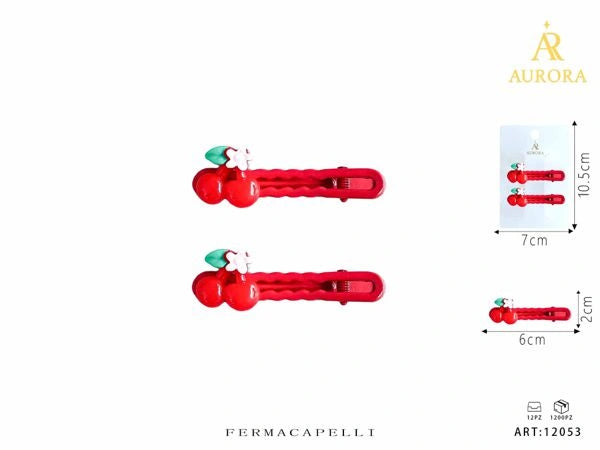Collection AURORA « Noël rouge » : Accessoires pour cheveux rouges pour les fêtes