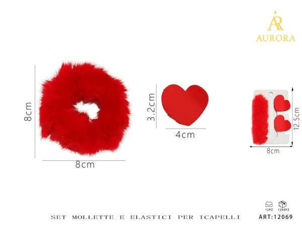 Collection AURORA « Noël rouge » : Accessoires pour cheveux rouges pour les fêtes