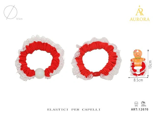 Collection AURORA « Noël rouge » : Accessoires pour cheveux rouges pour les fêtes