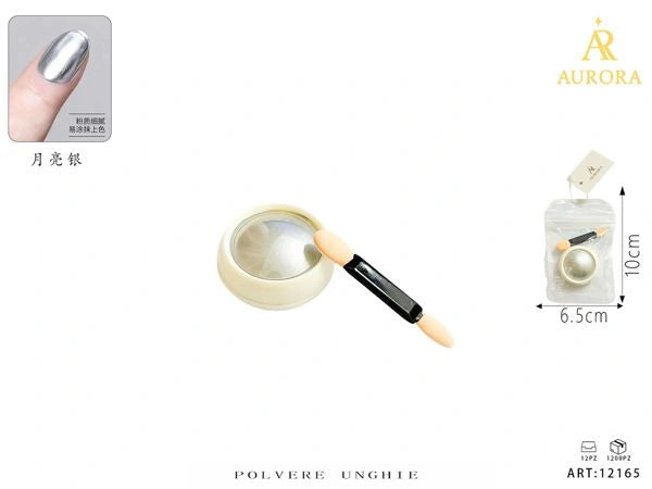 Pigmento in Polvere AURORA "Magic Mirror" per Unghie Effetto Cromato