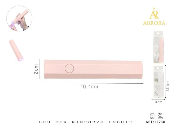 Lampade UV/LED Portatili AURORA: Asciuga Smalto Compatto in Rosa