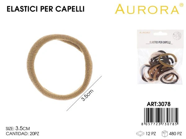 Kit Scorta Elastici AURORA in Tonalità Naturali Senza Metallo