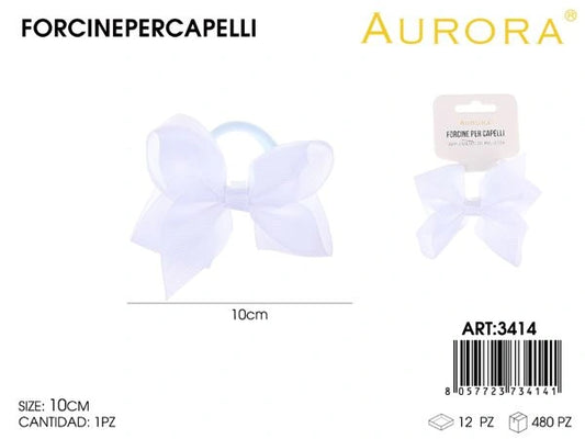 Fermacoda AURORA con Fiocco in Tulle: Stile Romantico e Leggero