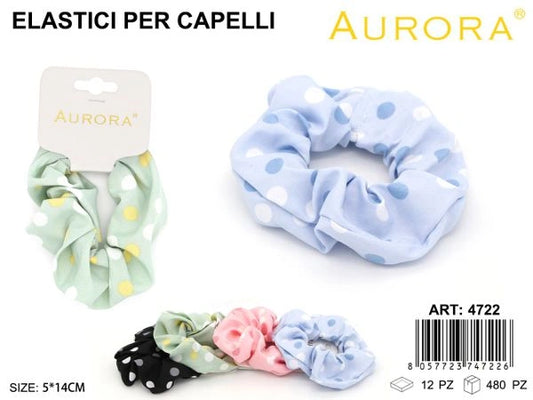 Fermacoda Maxi Scrunchie AURORA con Stampa a Pois Vivace