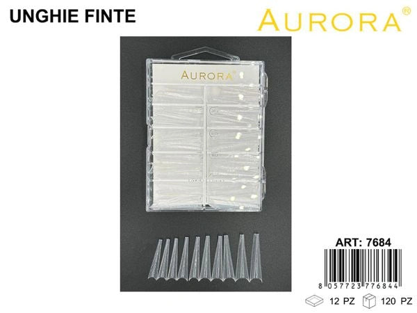 Box Tip in Gel AURORA: Unghie Finte Trasparenti per Estensione e Press-On