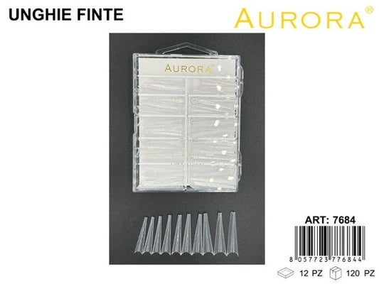 Box Tip in Gel AURORA: Unghie Finte Trasparenti per Estensione e Press-On