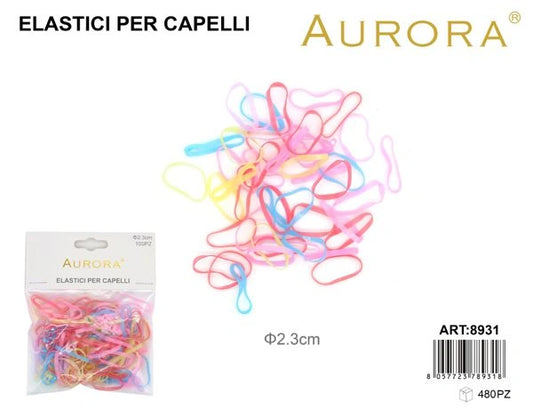 Maxi Pack 100 Elastici Piccoli AURORA: Ideali per Treccine e Acconciature