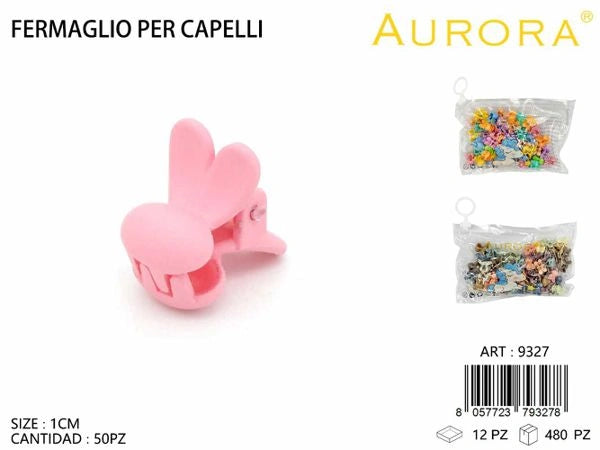 Maxi Pack 50 Mini Pinze AURORA: Mix di Forme Kawaii e Colori Pastello