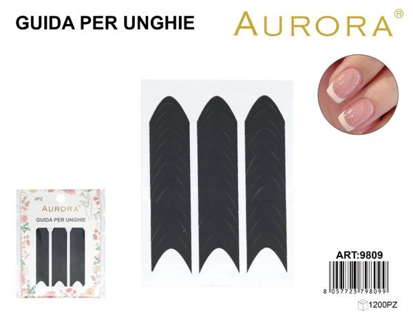 Strisce Adesive Guida AURORA: Per una French Manicure Perfetta