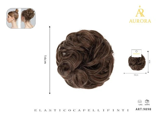 Extension de chignon AURORA : Élastique volumisant à effet naturel