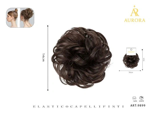Extension de chignon AURORA : Élastique volumisant à effet naturel