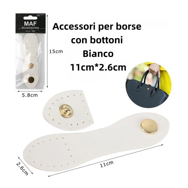 Accessori per borse con bottoni Bianco 11cm*2.6cm - SUNTIMEMODA