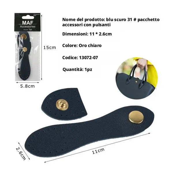 Accessori per borse  blu scuro con bottoni oro-chiaro 11cm*2.6cm - SUNTIMEMODA