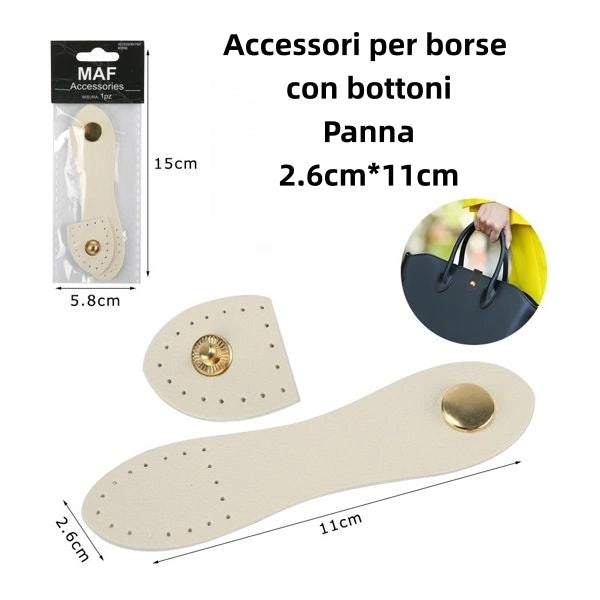 Accessori per borse con bottoni panna 11cm*2.6cm - SUNTIMEMODA